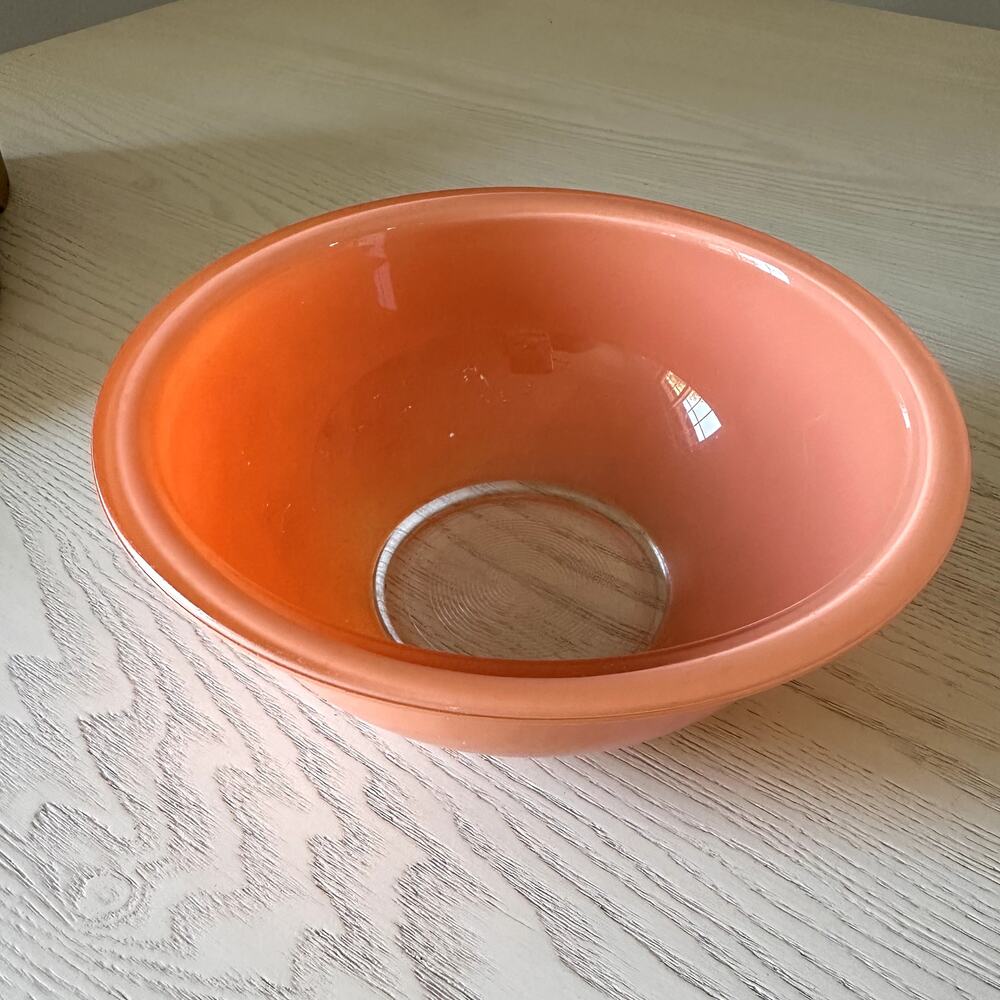 Orange Vintage Pyrex Glass Mixing Serving Bowl